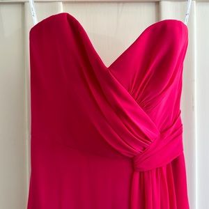 Pink sweetheart long formal dress